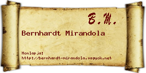 Bernhardt Mirandola névjegykártya